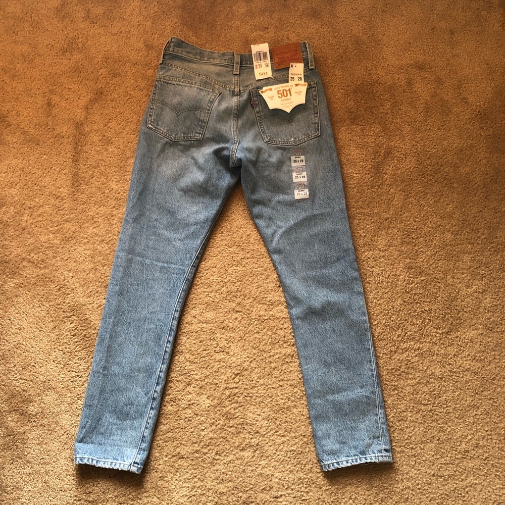 New [Levi’s] 501 High waist selvedge skinny jeans - Picture 7 of 8